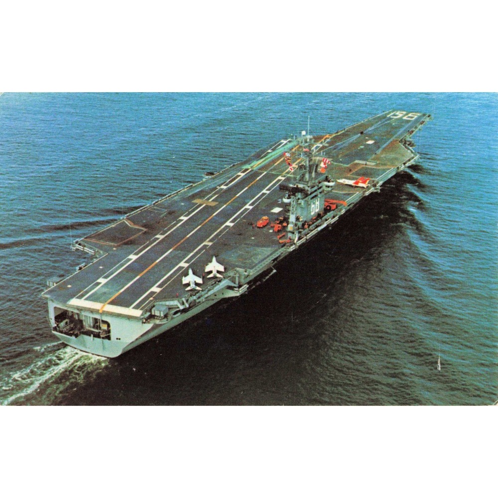Vintage USS Nimitz CVAN-68 Aircraft Carrier Postcard Unposted VG+